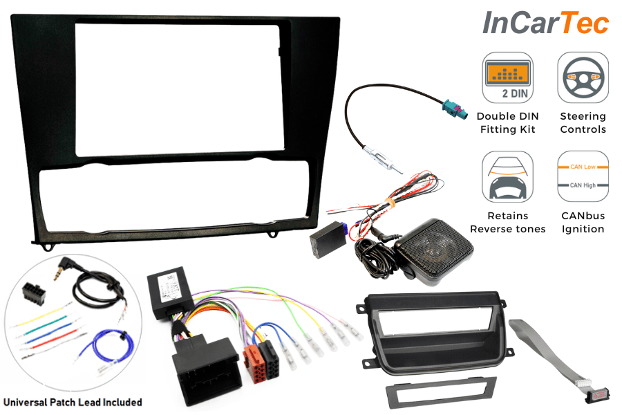 BMW 3 series (E90/91/92/93) Double DIN stereo upgrade fitting kit (WITH SWC/PDC/ SWITCH RELOCATION)