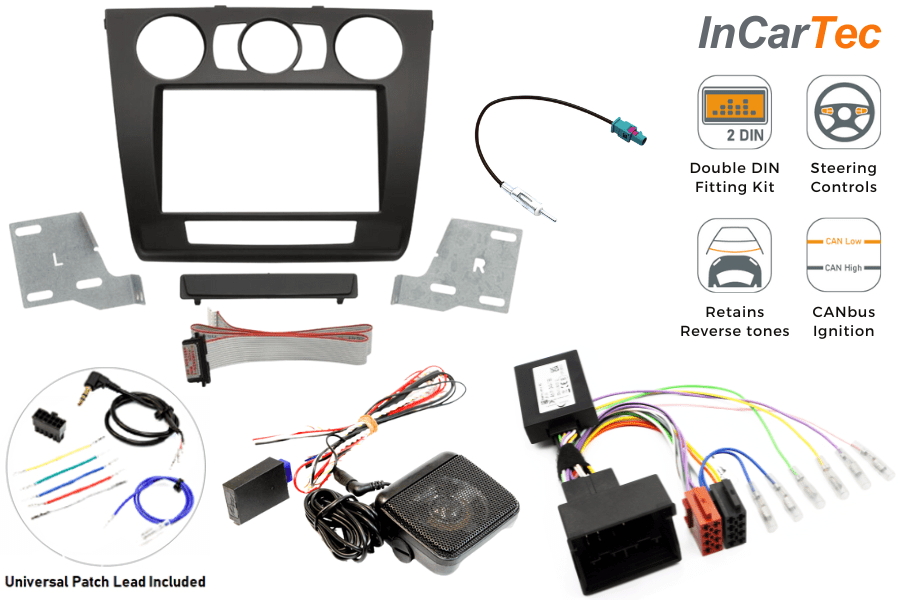 BMW 1-series Facelift (E81) Double DIN fitting kit with Steering controls/PDC (MANUAL AIR CON)