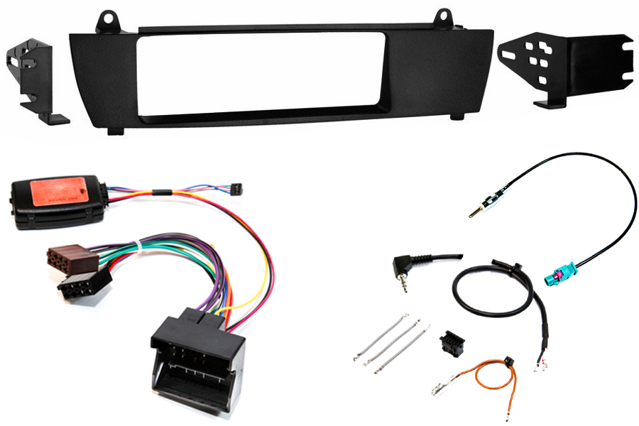 BMW X3 E83 (2004-2009) Single DIN stereo upgrade fitting kit with steering controls