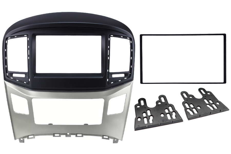 Hyundai i800/ Starex/ H1/ iLoad (2015 Onwards) Double DIN car radio fascia adapter (MATT BLACK)