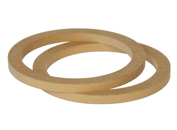 6.5" Medium Size MDF Speaker Spacer Rings (3/4" Thick) - One Pair, Made In USA