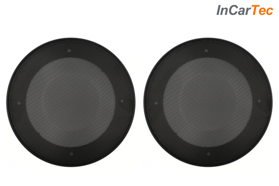 130mm (5 Inch) Car Audio Speaker Grilles – Black Protective Covers (Pair)