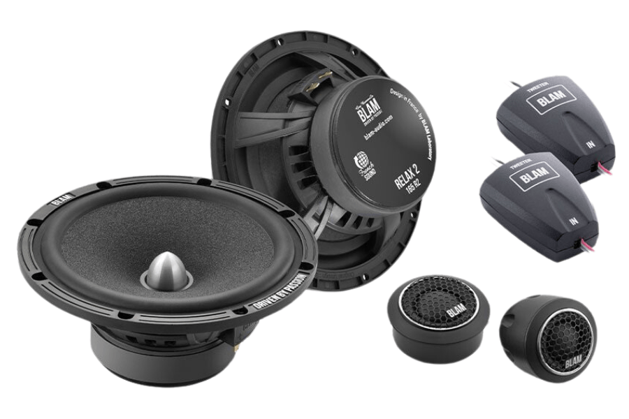 BLAM RELAX 165RS 165mm (6.5inch) Hi-efficiency 2ohm, 2-Way Component car audio speakers (PAIR)