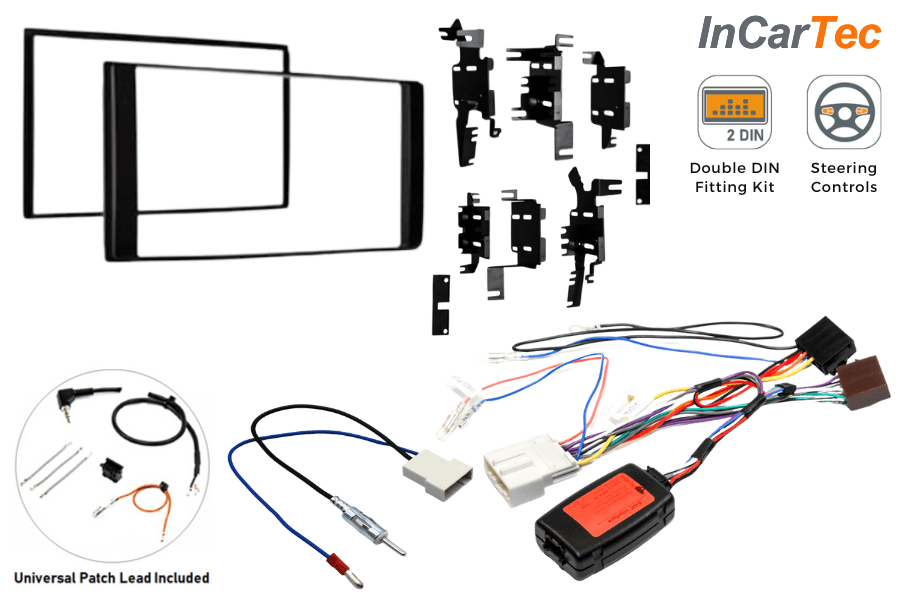 Nissan Juke (2010-2014) Double DIN car stereo upgrade fitting kit (WITH STEERING CONTROLS)