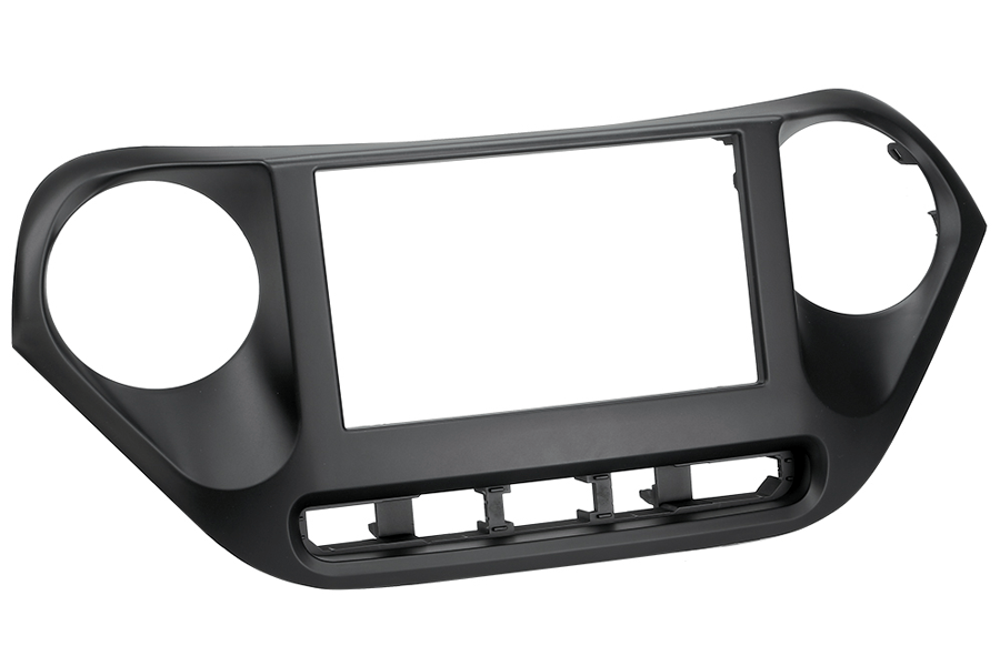 Hyundai i10 (2013-2019) Double DIN car audio fascia adapter panel (MATT BLACK)