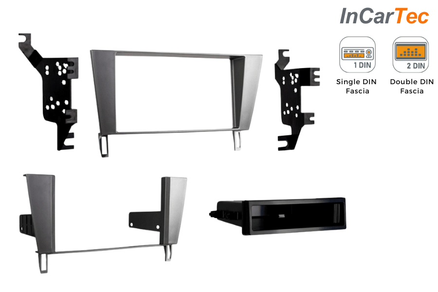 Lexus SC430 (2002-2010) Single/Double DIN car audio stereo fascia adapter panel (SILVER)