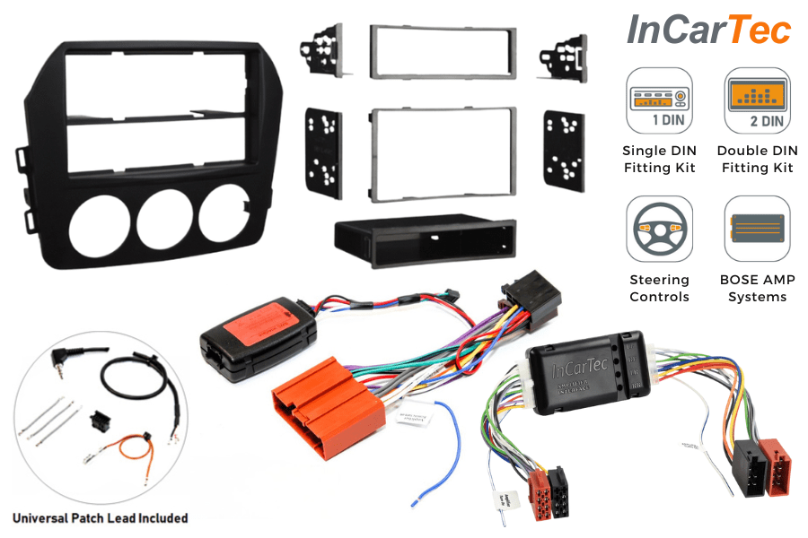 Mazda MX-5 (2009-2015) Single/Double DIN car stereo upgrade fitting kit  (WITH BOSE AUDIO)