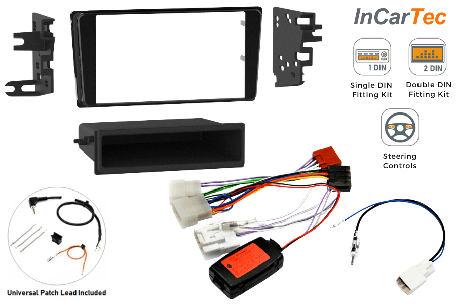 Subaru BRZ (2017-2020) Single/Double DIN car stereo upgrade fitting kit with steering controls
