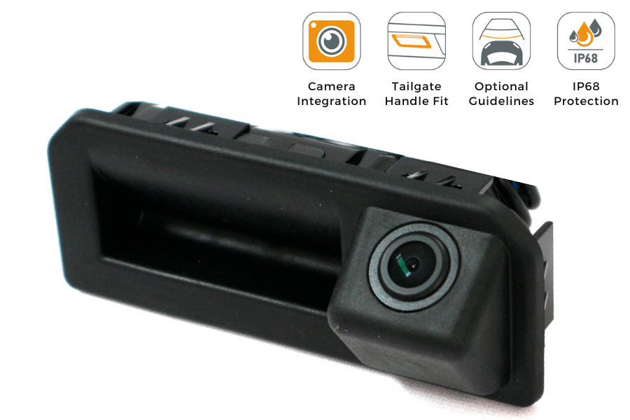 Audi A5/ Q2/ Q5, Skoda Kodiaq, VW T-Cross (2017 On) reverse view tailgate handle camera (NTSC)
