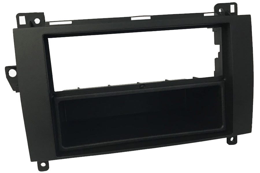 Mercedes Sprinter, Viano, Vito Single/Double DIN car audio fascia with removable pocket (MATT BLACK)