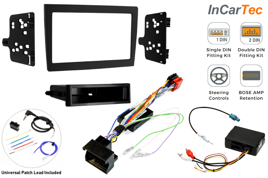 Porsche 987 and 997 Single/ Double DIN stereo upgrade fitting kit (WITH BOSE) BLACK
