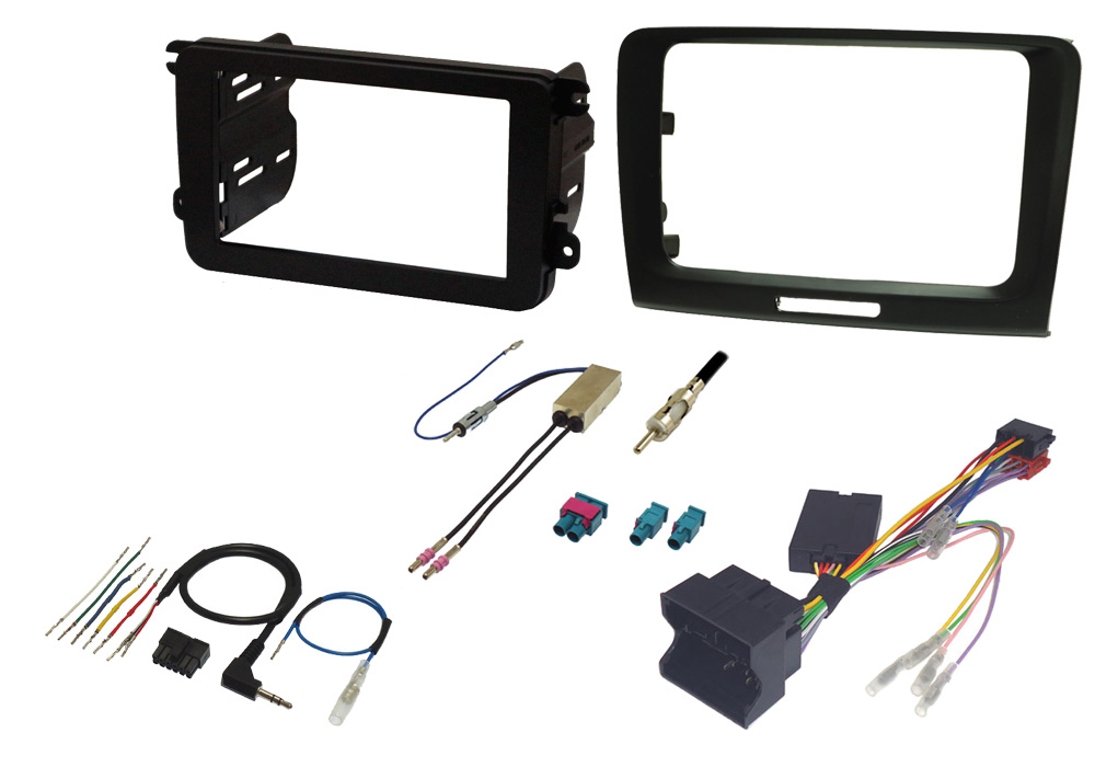 Skoda Superb B6 (2008-2015) Double DIN stereo upgrade fitting kit (WITH STEERING CONTROLS)