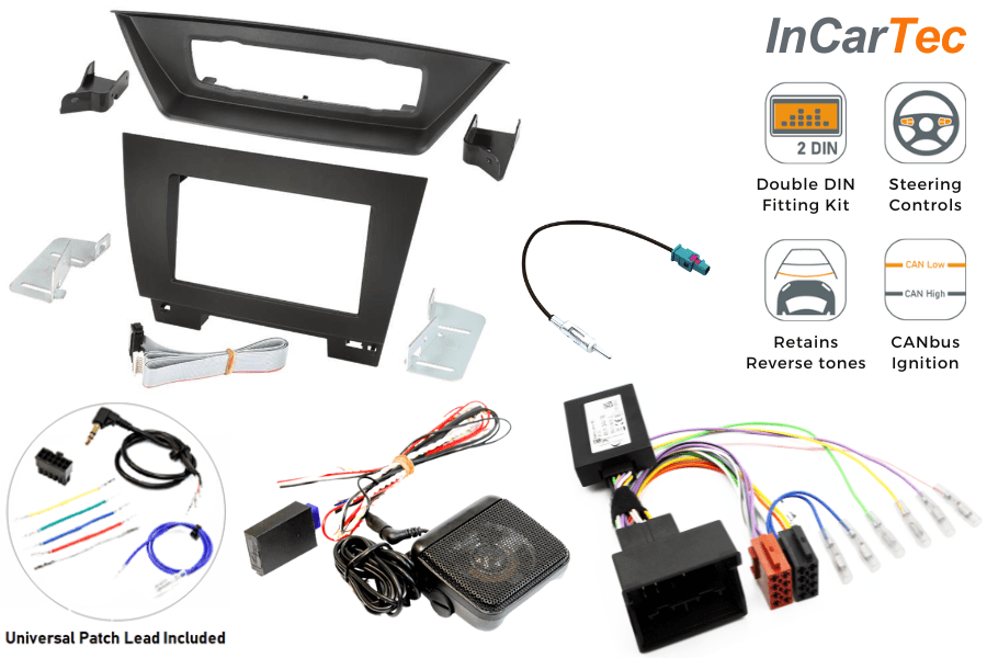 BMW X1 (E84) Double DIN stereo upgrade fitting kit with Steering Controls (PDC RETENTION)