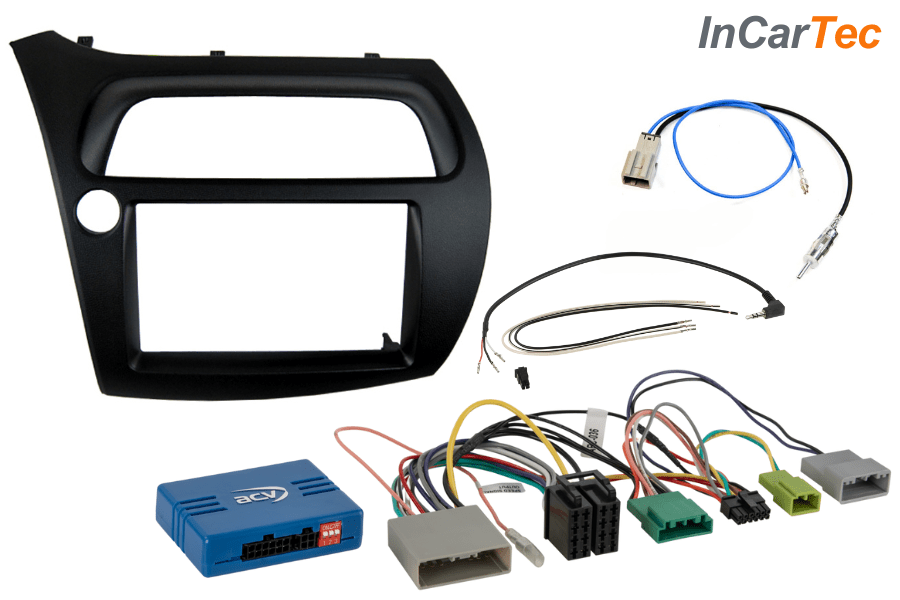Honda Civic (2006-2011) Double DIN car stereo upgrade fitting kit (Left Hand Drive)