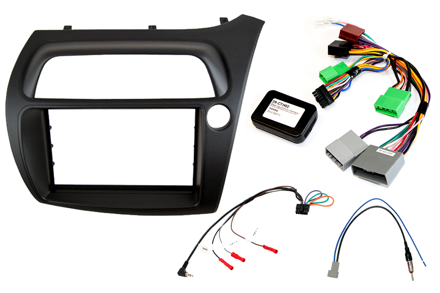 Honda Civic 2006> double DIN car stereo upgrade fitting kit (Right Hand Drive)