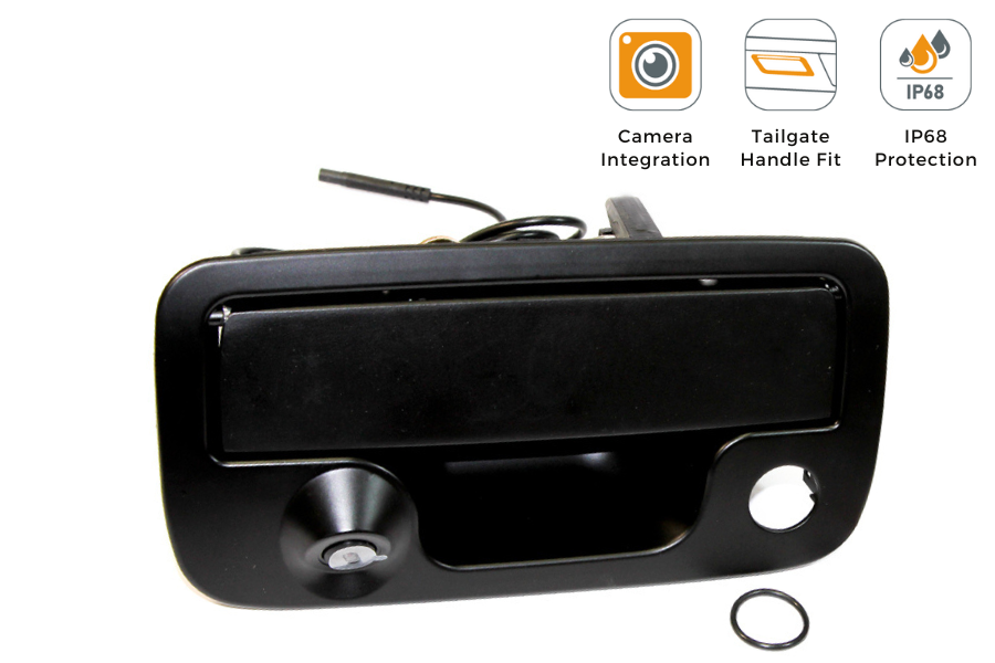 Volkswagen Amarok (2012-2018) reverse view tailgate handle camera (NTSC)