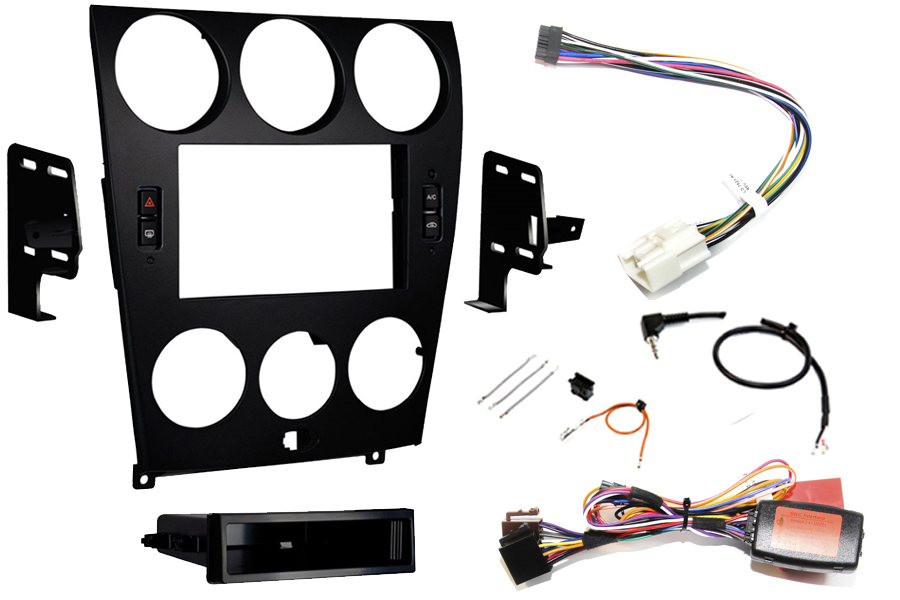 Mazda 6 2006-2008 Single Double DIN Fitting Kit Black (incl. climate control retention) 