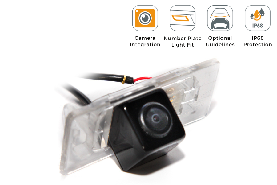 Audi A1, A4, A5, A6, A7 reverse view rear number plate light camera