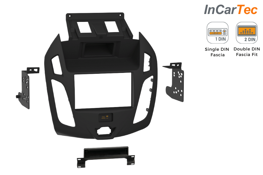 Ford Transit Connect (2014-2019) Single/Double DIN car audio fascia (Without Display/ Matt Black)
