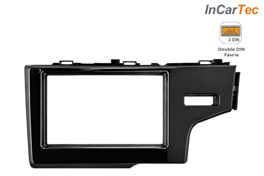 Honda Jazz/ Fit (2015–2020) Double DIN car audio fascia adapter panel (GLOSS/ MATT BLACK)