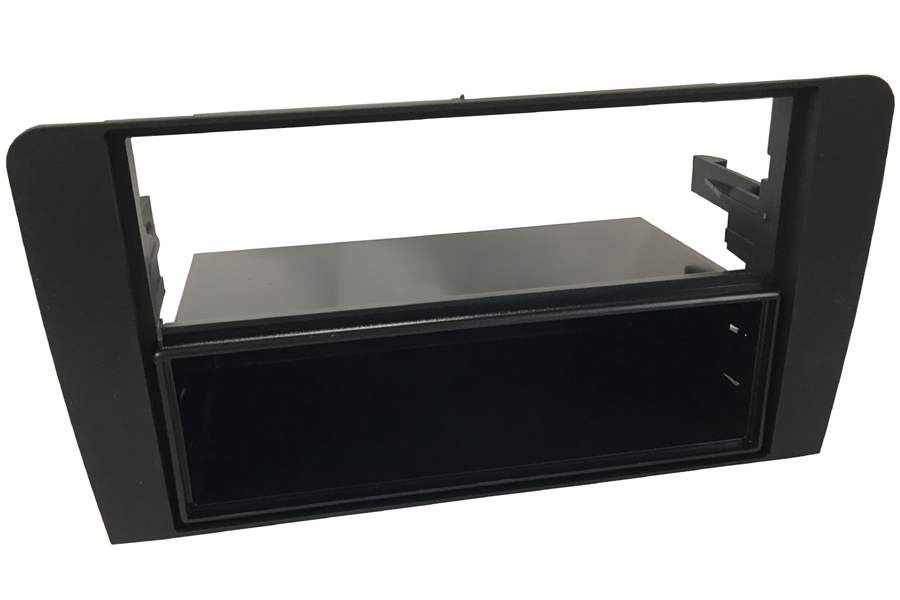 Audi A4 (2008-2015) Single/Double DIN car audio fascia adapter with removable pocket (MATT BLACK)