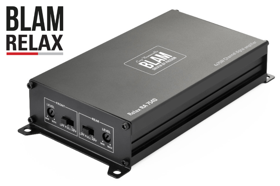 BLAM RELAX RA 754 D Ultra-compact Class-D 4-Channel (4x50W or 4x75W) amplifier