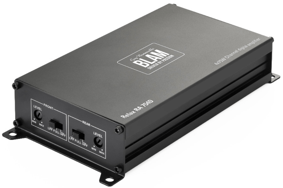 BLAM RELAX RA 754 D Ultra-compact Class-D 4-Channel (4x50W or 4x75W) amplifier