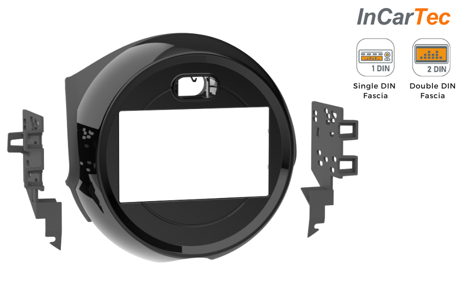 Mini F55 F56 (2014-2018) Single/Double DIN car audio stereo fascia adapter panel (GLOSS BLACK)