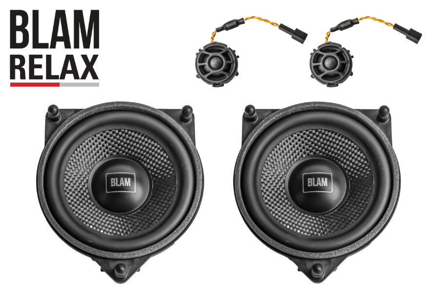 BLAM RELAX 100MNS Mercedes Benz/ Tesla 3 100 mm (4 inch) 2-Way component speakers (PAIR)