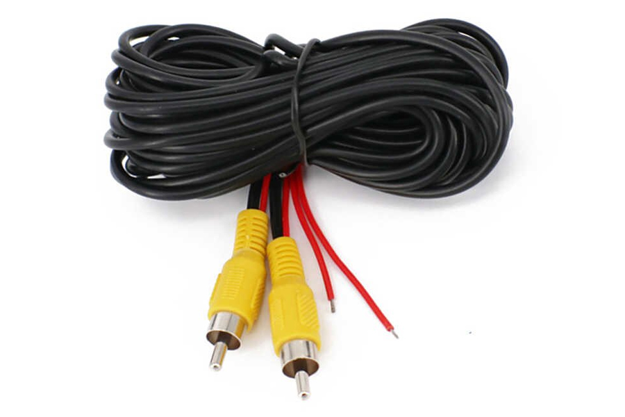 Male RCA reverse camera video extension cable (5m)