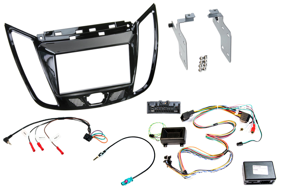 Ford C-Max (2010 Onwards) Kuga (2012 Onwards) Double DIN fitting kit (WITH PARKING SENSOR RETENTION)