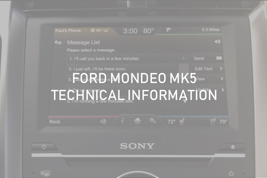 Ford Mondeo SYNC 2 Technical