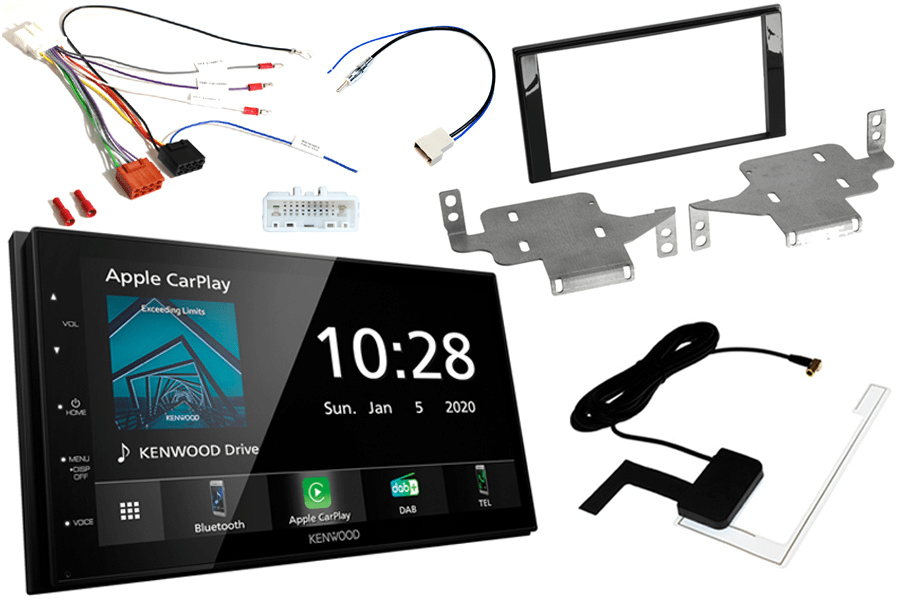 Nissan Juke (2014-2019) Double DIN stereo fitting kit and Kenwood DMX5020DABS (Carplay/Android)