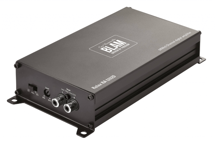 BLAM RELAX RA 1202 D Ultra-compact Class-D 2-Channel (2x80W or 2x120W) amplifier 