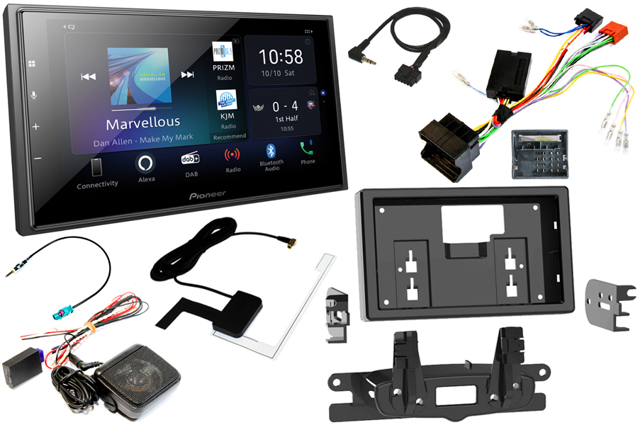 Mini Countryman/Paceman (2010-2016) fitting kit with PDC and Pioneer EVO head unit (Carplay/Android)