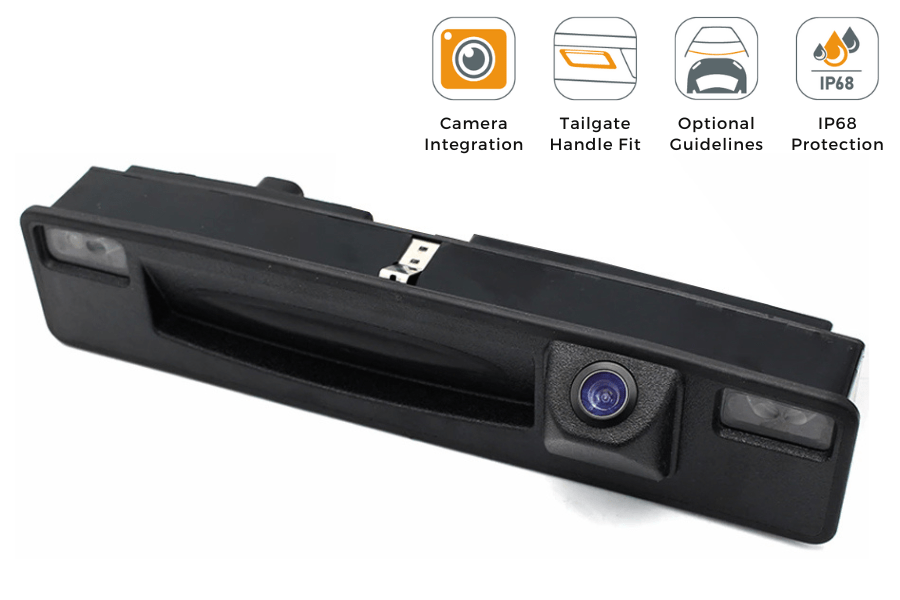 Ford Focus (C346) MK3 (2015-2018) reverse view tailgate handle camera (NTSC)