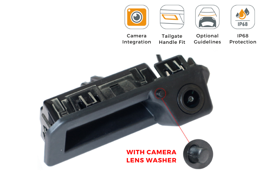 Audi (Various Models) (2017 Onwards) Tailgate handle reverse view camera (WITH CAMERA LENS WASHER)