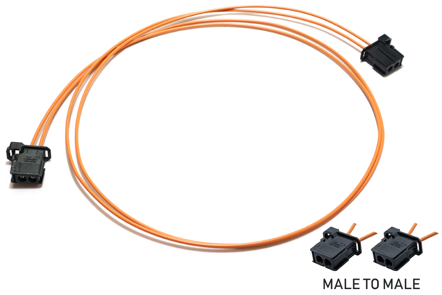 1 Metre (100cm) MOST fibre optic extension cable (Male to Male)