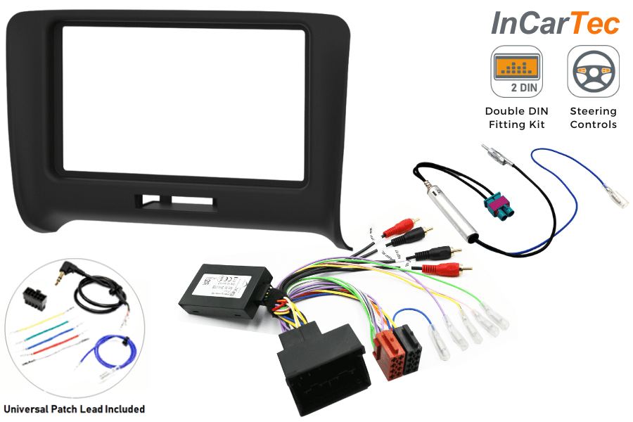 Audi TT 8J (AMPLIFIED SYSTEMS) Double DIN stereo upgrade fitting kit (WITH STEERING CONTROLS)