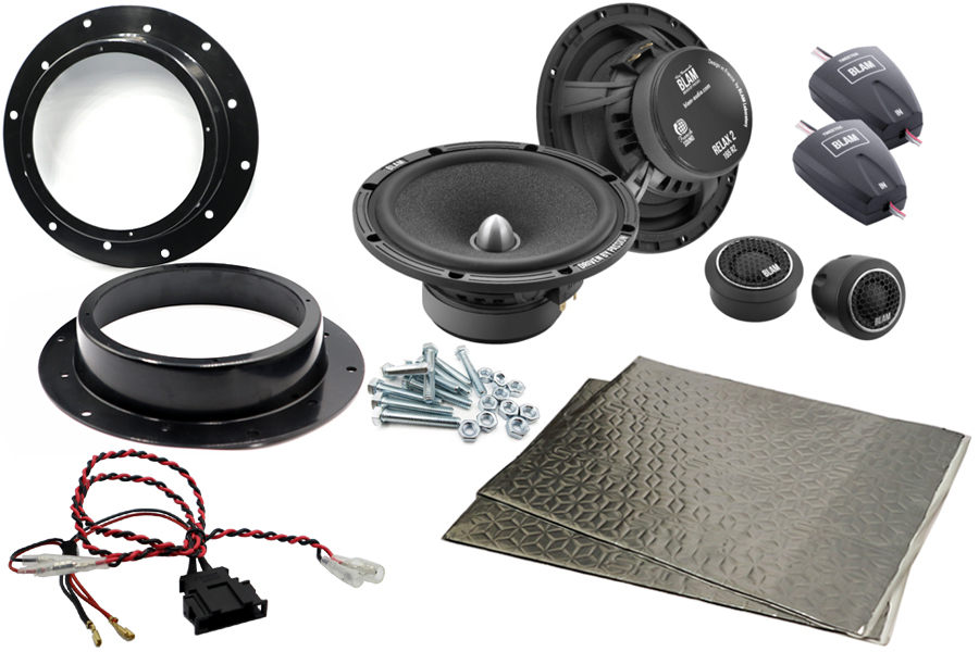 VW/ Skoda 165mm (6.5 Inch) complete BLAM RELAX speaker upgrade fitting kit
