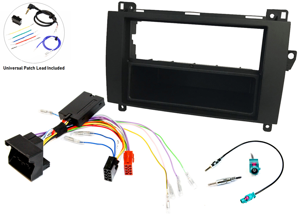 Mercedes Vito (2015 Onwards) Single DIN stereo upgrade fitting kit with steering controls