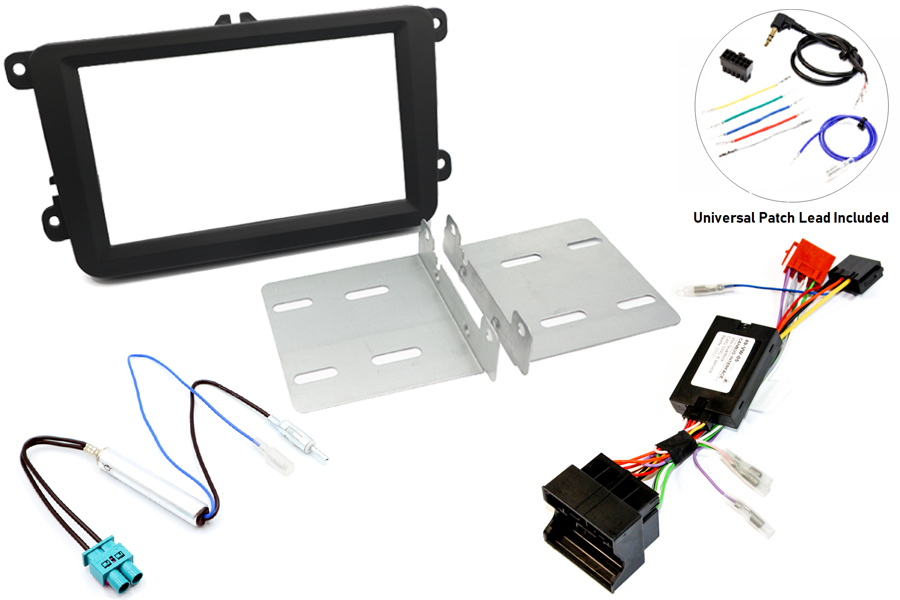 Volkswagen (Composition Colour and Media) Complete Double DIN stereo upgrade fitting kit