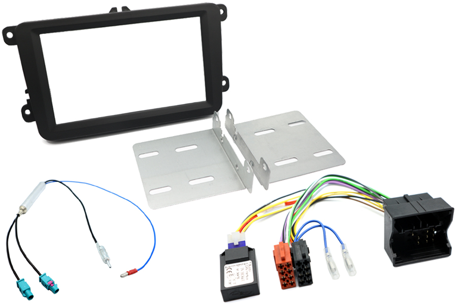Volkswagen Double DIN stereo upgrade fitting kit (WITHOUT STEERING WHEEL CONTROLS) RCD300 RCD500