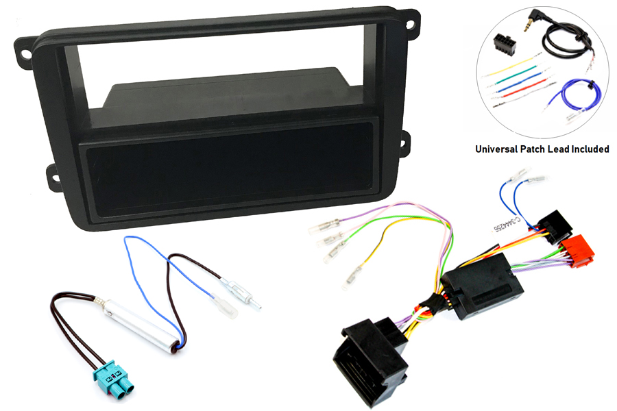 Volkswagen Single DIN stereo upgrade fitting kit (Steering wheel controls) For Highline & Amplified