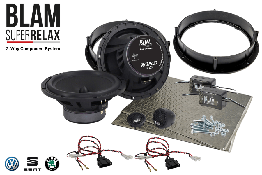 VW, Transporter T6.1, Seat, Skoda, 165mm (6.5 Inch) BLAM RELAX car speaker upgrade fitting kit