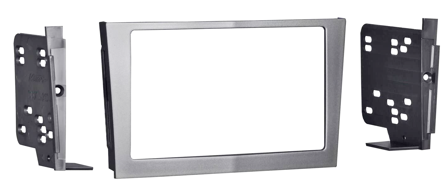 Vauxhall (SIDE FIT) Double DIN car audio fascia radio adapter (MATT SILVER)