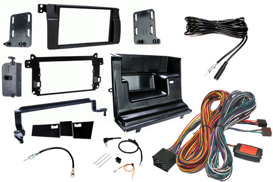 BMW 3-Series (E46) complete Double DIN stereo upgrade fitting kit (NAVIGATION/ROUND PIN)