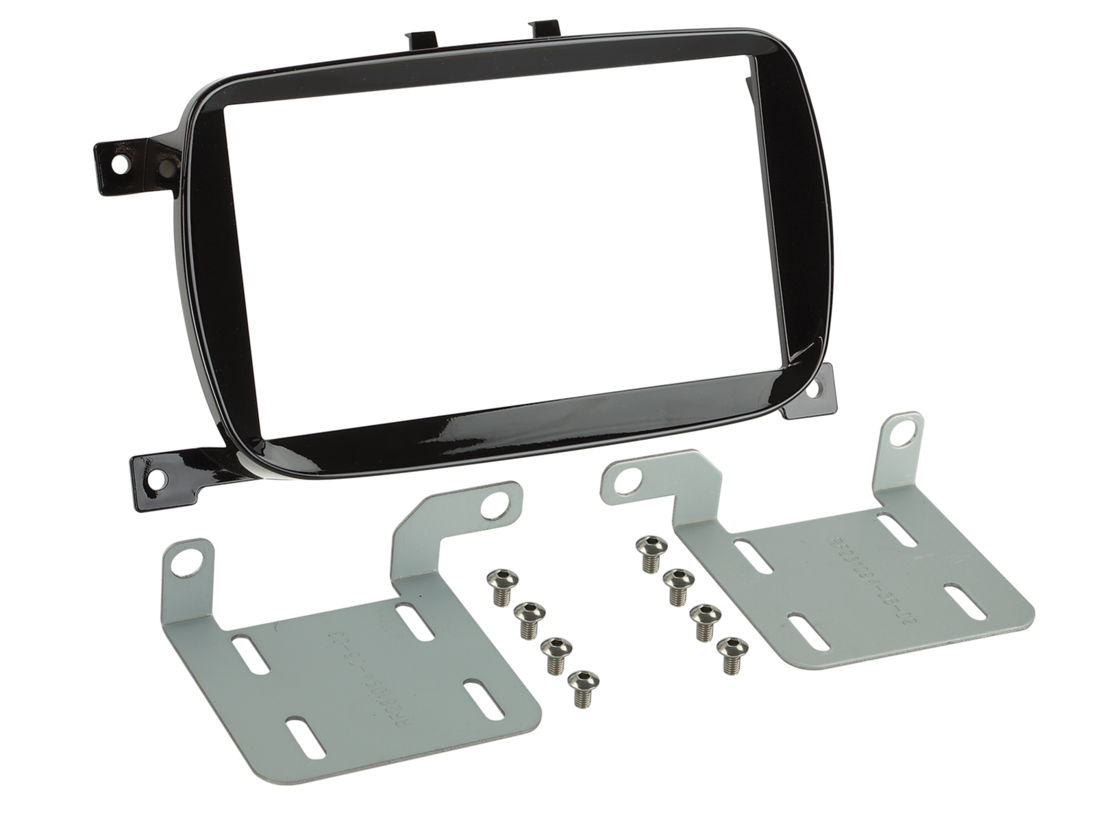 Fiat 500 (2016-2021) Uconnect 5" double DIN Radio fascia Gloss Black (BEVELLED EDGE)