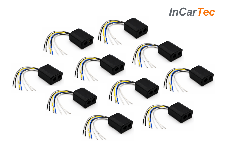 10 Pack of 2 Channel Speaker to RCA Line Output Converters with Remote Turn-On