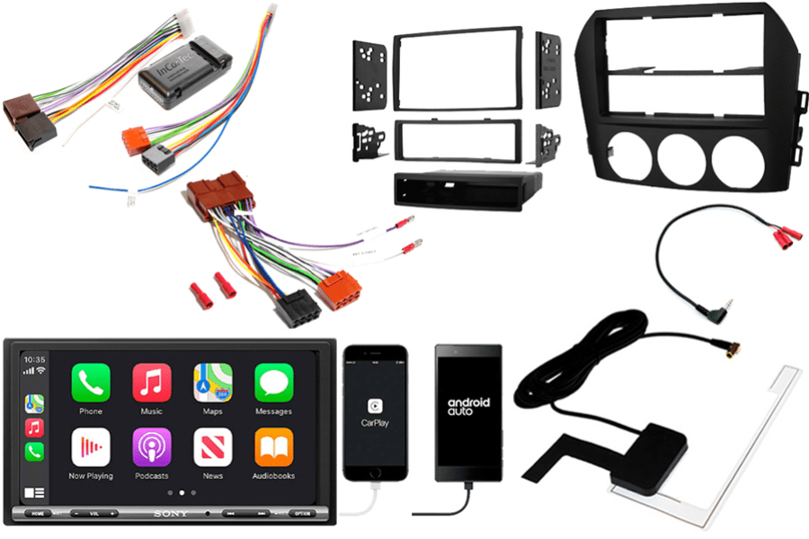 Mazda MX5 (06-09) WITH BOSE Complete Double DIN fitting kit and Sony XAV-AX3250DB (Carplay/Android)